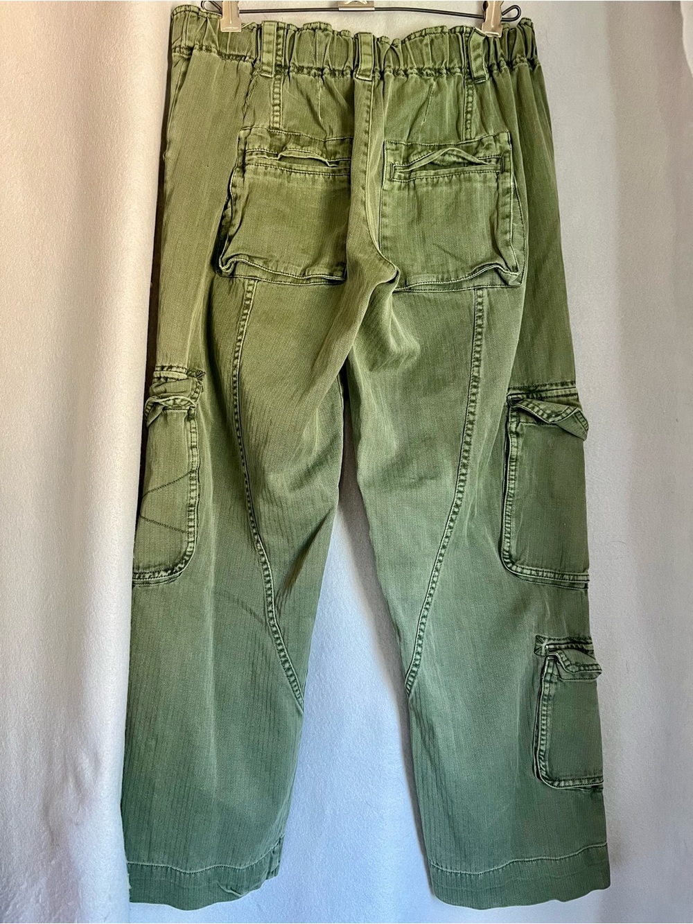 Free People Olive Green Utility Cargo low rise Pants XS cotton - Picture 2 of 11